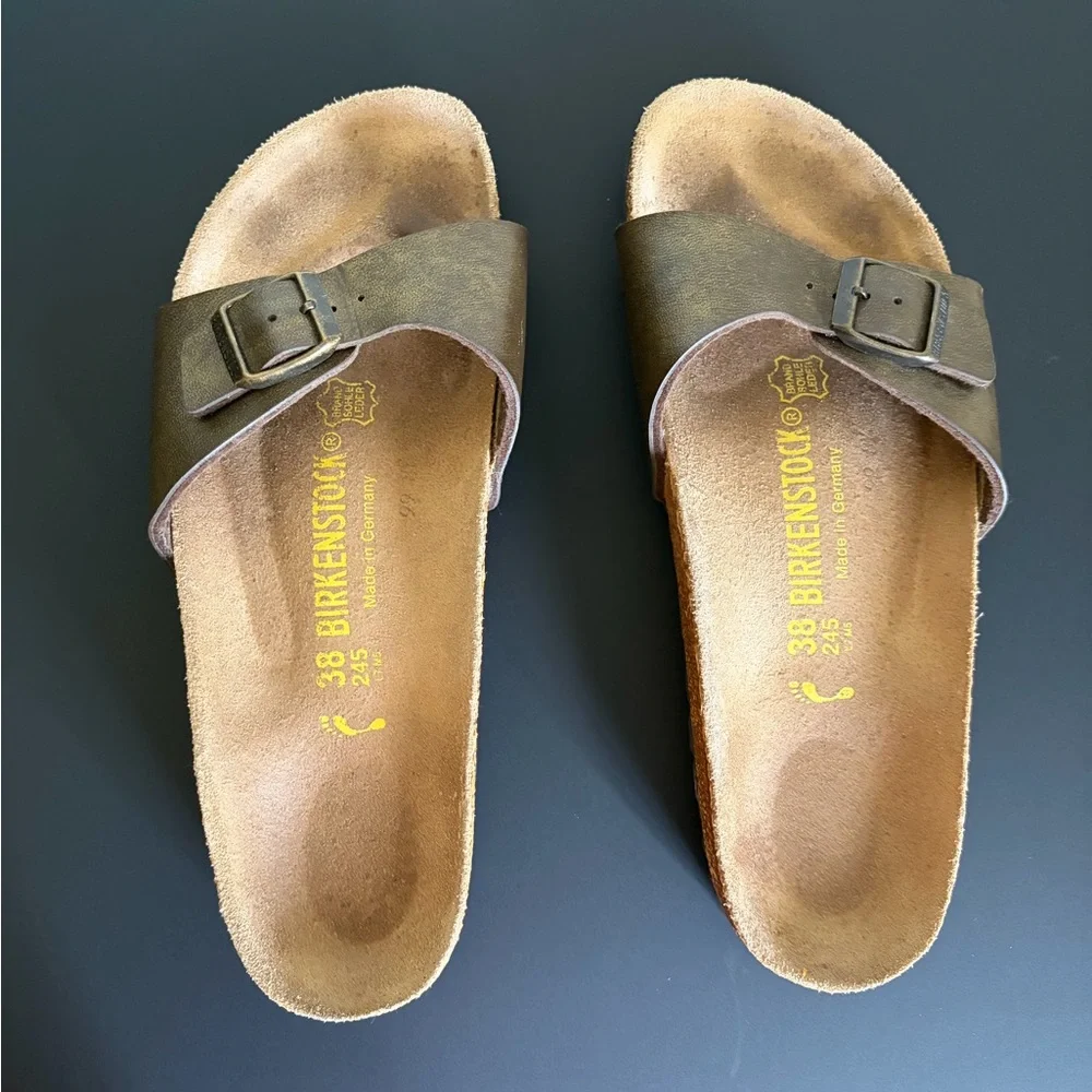 Birkenstock Dark Brown Slip-On Sandals
